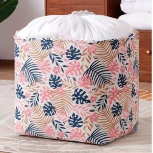 Bolsa de almacenamiento de hojas rosas de tela 45 * 40 * 45