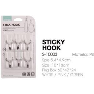 S-10003 Gancho adhesivo 6pcs