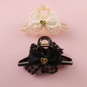 Gold Heart Hair Claw Clip 13cm