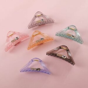 Transparent Curved Hair Claw 13cm
