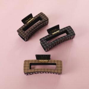 Letter Square Hair Claw 13cm