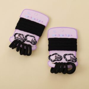 Black Cloud Hair Clip Hair Tie 12pcs