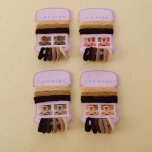Coffee Flower Mini Claw Hair Tie Set 12pcs