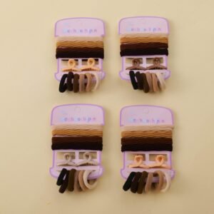 Coffee Mini Claw Hair Tie Set 12pcs